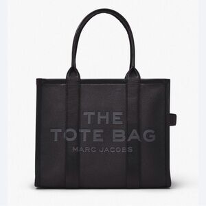 Marc Jacobs Black Leather Tote Bag